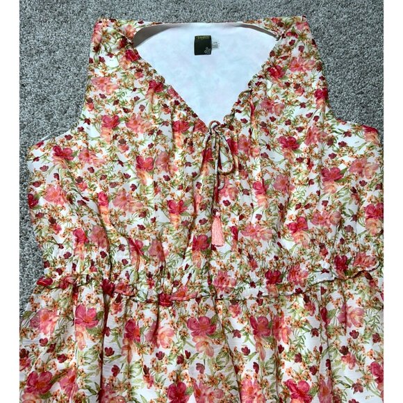 NWT TAYLOR Womens Sz 22W Floral Sleeveless Elastic Waist Lined Maxi Dress - Picture 2 of 10